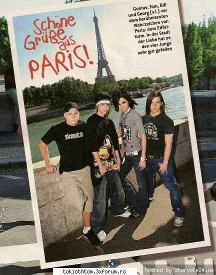 La paris?:-O - Tokio hotel a avut o vizita la Paris foarte - Tokio hotel